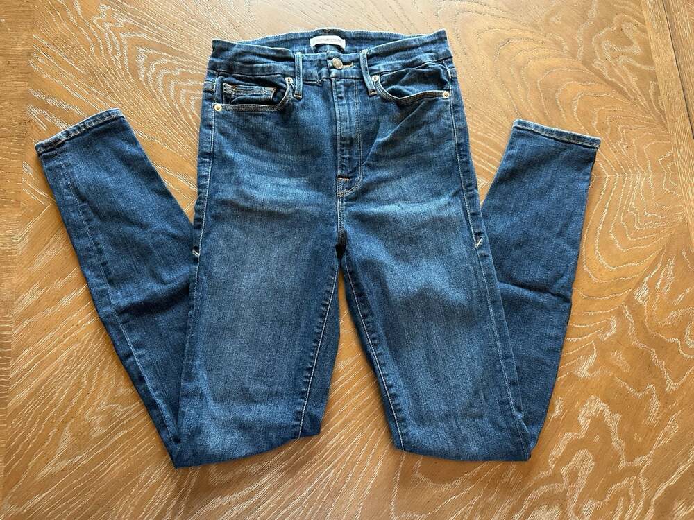 Good American Good Waist Skinny Jeans Style GW899T Blue 161